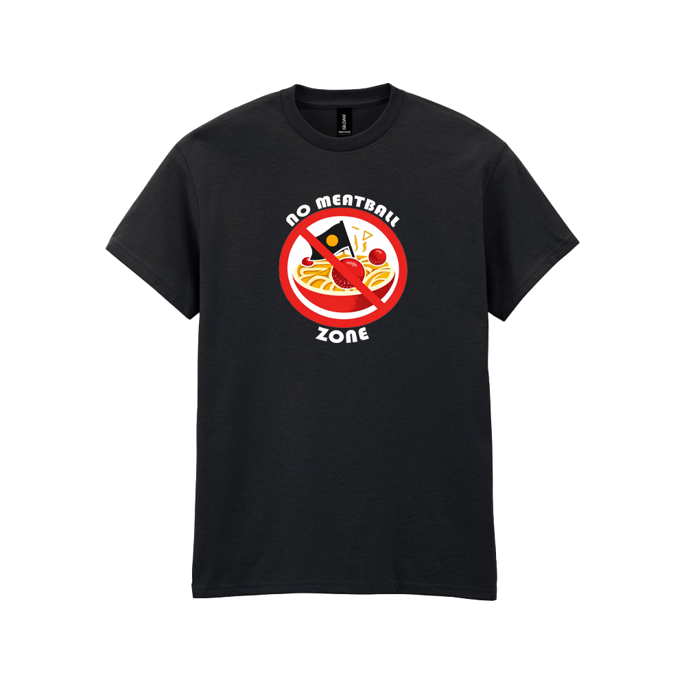 No Meatball Zone | Sim Racing Damage Flag T-Shirt